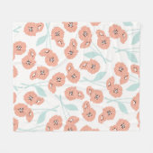 Couverture Polaire Motif sans couture avec fleurs et éléments floraux (Devant (Horizontal))
