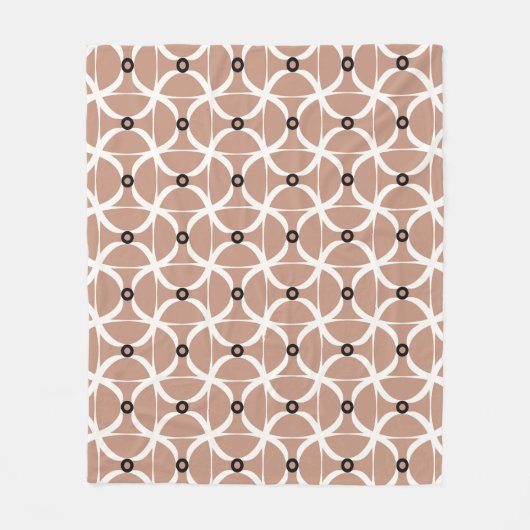 Couverture Polaire Motif sans couture avec lignes ondulées blanches e (Devant)