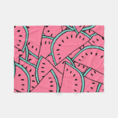 Couverture Polaire Motif sans couture avec pastèques dessinées à la m (Devant (Horizontal))