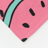 Couverture Polaire Motif sans couture avec pastèques dessinées à la m (Coin)