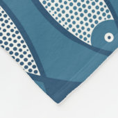Couverture Polaire Motif sans couture avec poisson bleu inspiré de sc (Coin)