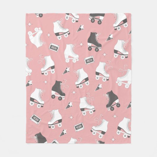 Couverture Polaire Motif sans couture avec roulettes et cassette t (Devant)