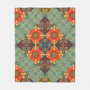 Couverture Polaire Motif sans couture avec tuiles portugaises en tala