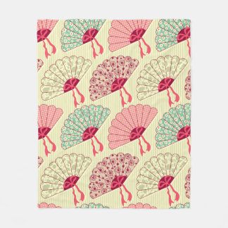 Couverture Polaire Motif sans couture avec ventilateurs.