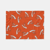 Couverture Polaire Motif sans couture basket sur arrière - plan rouge (Devant (Horizontal))