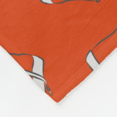 Couverture Polaire Motif sans couture basket sur arrière - plan rouge (Coin)