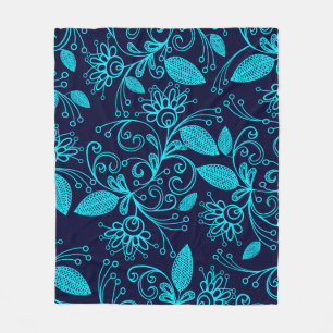 Couverture Polaire Motif sans couture de couleur bleue abstraite sur