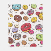 Couverture Polaire Motif sans couture de donuts (Devant)