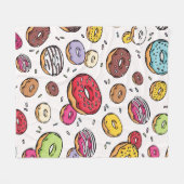 Couverture Polaire Motif sans couture de donuts (Devant (Horizontal))
