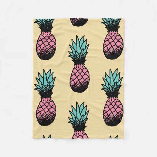 Couverture Polaire Motif sans couture de l'ananas à main mignon (Devant)