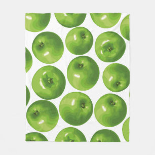 Couverture Polaire Motif sans couture de pomme verte