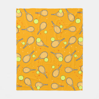 Couverture Polaire Motif sans couture de tennis - Raquette et balle  