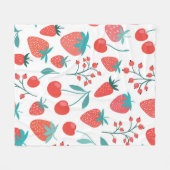 Couverture Polaire Motif sans couture décorative avec fruits, fraise (Devant (Horizontal))