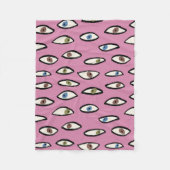 Couverture Polaire Motif sans couture des yeux, arrière - plan avec d (Devant)
