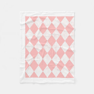 Couverture Polaire Motif sans couture diamant arlequin pastel rose Fl