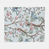 Couverture Polaire Motif sans couture en style chinoiserie avec pivoi (Devant (Horizontal))
