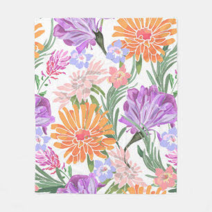Couverture Polaire Motif sans couture florale art. Gloire du matin, i