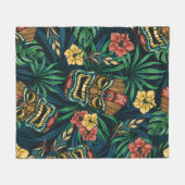Couverture Polaire Motif sans couture Hawaiian tropical avec t (Devant (Horizontal))