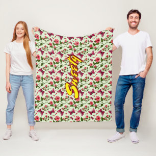 Couverture Polaire Motif sans couture personnalisé de cerisier papill