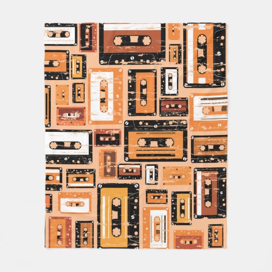 Couverture Polaire Motif sans couture rétro (Devant)