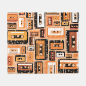 Couverture Polaire Motif sans couture rétro (Devant (Horizontal))
