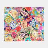 Couverture Polaire Motif sans couture. Squelette d'un pegasus avec co (Devant (Horizontal))