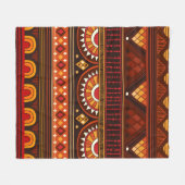 Couverture Polaire Motif sans couture tribale.  (Devant (Horizontal))