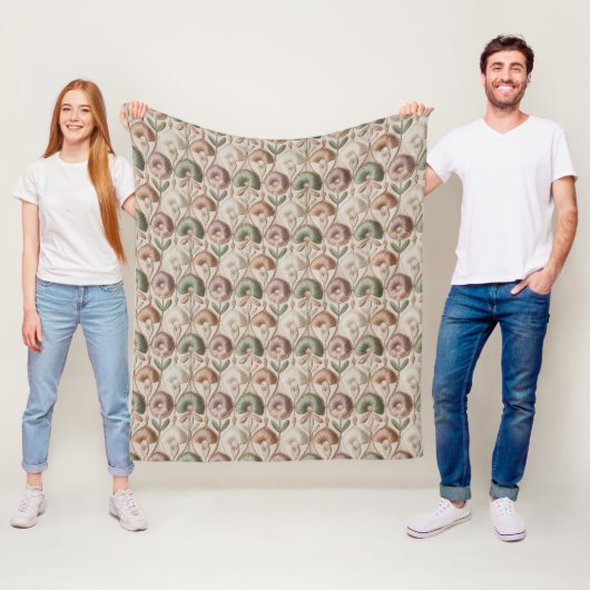 Couverture Polaire Motif sans couture vintage (En situation)