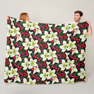 Couverture Polaire Motif sans faille avec Lillie's et Berries