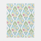 Couverture Polaire Motif sans fil Ikat Floral (Devant)