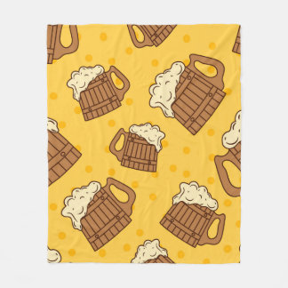 Couverture Polaire Motif sans joint avec Mugsbeer en mousse de bois,