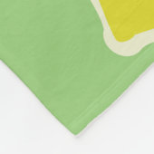 Couverture Polaire Motif sans soudure à la main avec citrons en jaune (Coin)