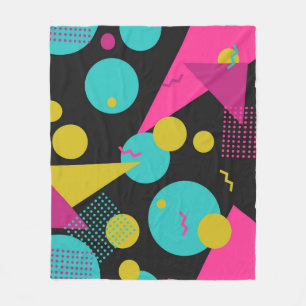 Couverture Polaire motif sans soudure géométrique des années 80 avec 