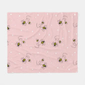 Couverture Polaire Motif sans soudure sur arrière - plan pastel. Vint (Devant (Horizontal))