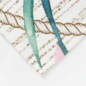 Couverture Polaire Motif sans soudure tropicale avec feuilles d'orchi (Coin)