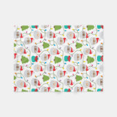 Couverture Polaire Motif Santa Clauses (Devant (Horizontal))