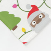 Couverture Polaire Motif Santa Clauses (Coin)
