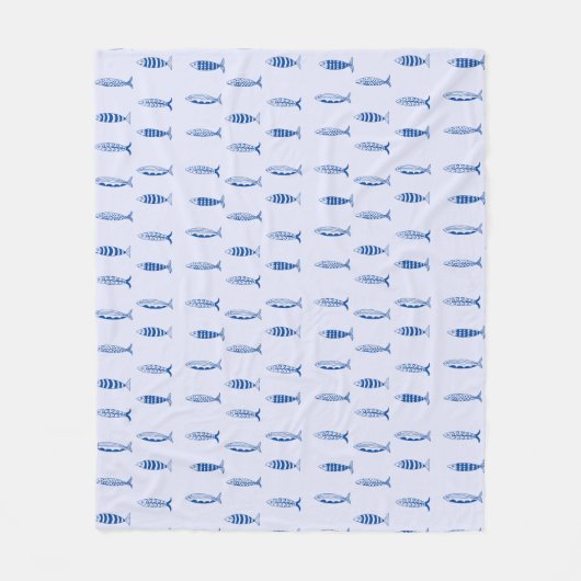 Couverture Polaire Motif Sardines (Devant)