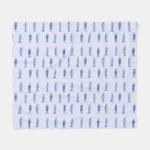 Couverture Polaire Motif Sardines (Devant (Horizontal))