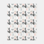 Couverture Polaire Motif scandinave de demi-cercle de style (Devant)