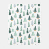 Couverture Polaire Motif scandinave de sapin de Noël (Devant)