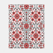 Couverture Polaire Motif scandinave d'hiver nordique (Devant)