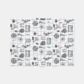 Couverture Polaire Motif scientifique en chimie scientifique (Devant (Horizontal))