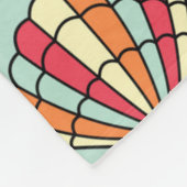 Couverture Polaire Motif Seahorse et Seashell Turquoise (Coin)