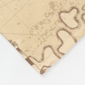 Couverture Polaire Motif sépia à thème nautique (Coin)