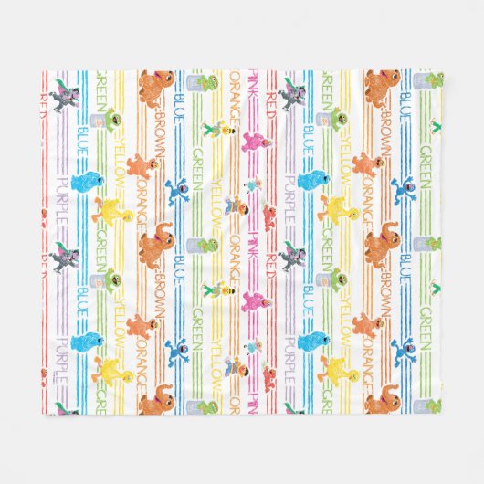 Couverture Polaire Motif Sesame Pals couleur arc-en-ciel (Devant (Horizontal))