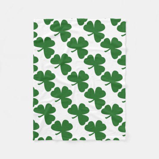 Couverture Polaire Motif Shamrock de la verdure Saint Patrick's Day (Devant)