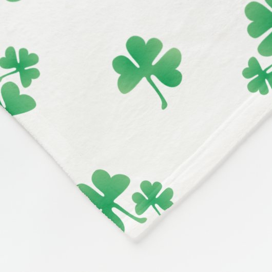 Couverture Polaire Motif Shamrock irlandais vert dégradé (Coin)