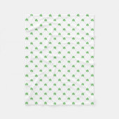Couverture Polaire Motif Shamrock vert de la Saint-Patrick (Devant)