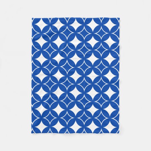 Couverture Polaire Motif shippo bleu et blanc (Devant)